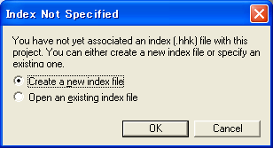 Index Not Specified